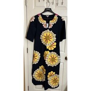 NWT Frances Valentine Delightful Caftan Cotton Embroidered Floral Dress Size S